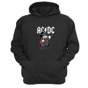 Genérico - Polerón Canguro Raton Acdc Gris Oscuro Talla Xs Unisex