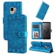 thumbnail image 2 of Funda tipo cartera FOXDOCK para Samsung Galaxy S9 , diseño girasol en relieve, cuero PU, cierre magnético, soporte y tarjetero, 2 of 5