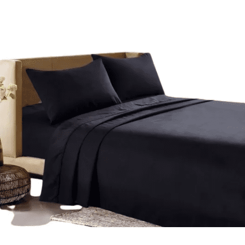 Genérico - Sabanas 200 Hilos 2 Plazas Negro