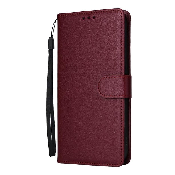 Funda Cartera para iPhone 14 Plus con Tarjetero, Soporte y Cordón - Protección Rojo
