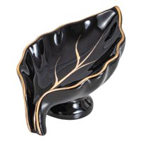 Bothyi - Jabonera De Baño De Cerámica Contenedor Bandeja De Drenaje Caja Para Bañera Negro