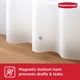 thumbnail image 5 of Forro de Cortina de Ducha Frosty Rubbermaid, Impermeable y Pesado de 8g PEVA para Baño, con Imanes Pesados y Ojales Antióxido en Gris Carbón, 70x72, Tamaño Estándar, Frosty, 5 of 8