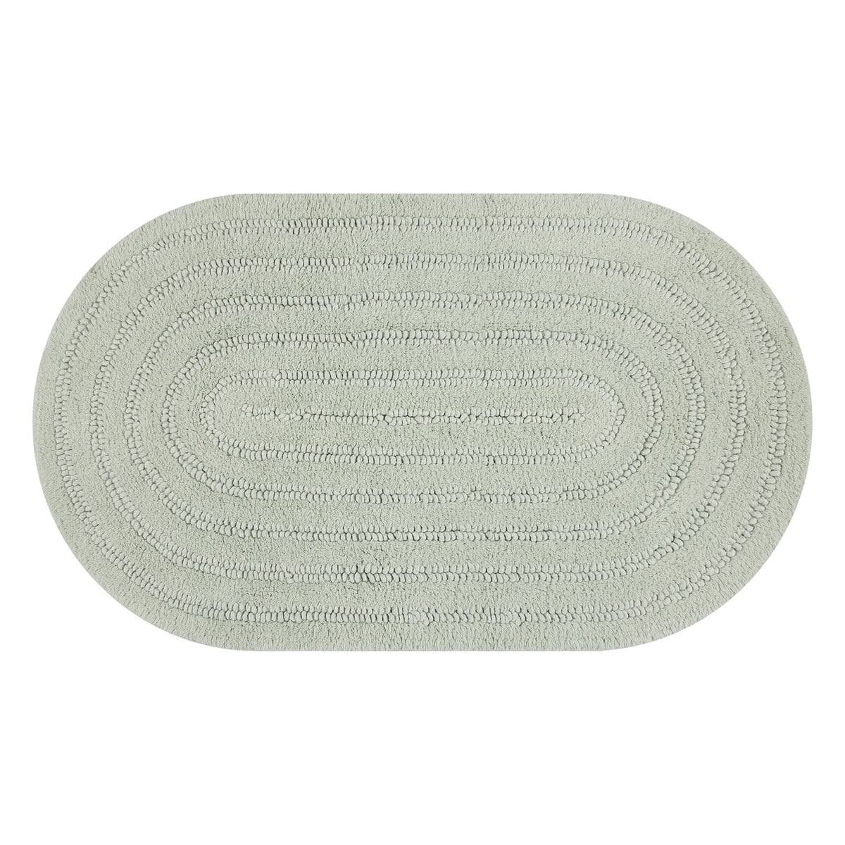 Alfombra Baño Ovalada Beautiful Algodón Verde 50x86cm