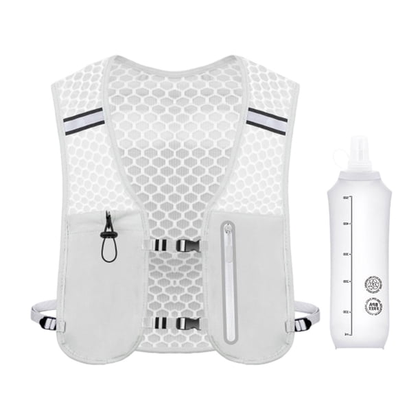 Chaleco de Hidratación para Correr para Hombre Y Mujer, 2 L, Portátil, para Deportes Al Aire Libre, Soporte para Teléfono, Mochila de Agua, Chaleco de gris