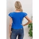 thumbnail image 3 of Polera Mujer Algodon Elasticada Manga Corta Broderie Cuello V 3315, 3 of 3
