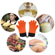 thumbnail image 2 of 1 par de guantes de cocina resistentes al calor, de silicona, largos, impermeables, para barbacoa, horno y cocina, con capa interior de algodón para barbacoa, cocina y horneado., 2 of 8