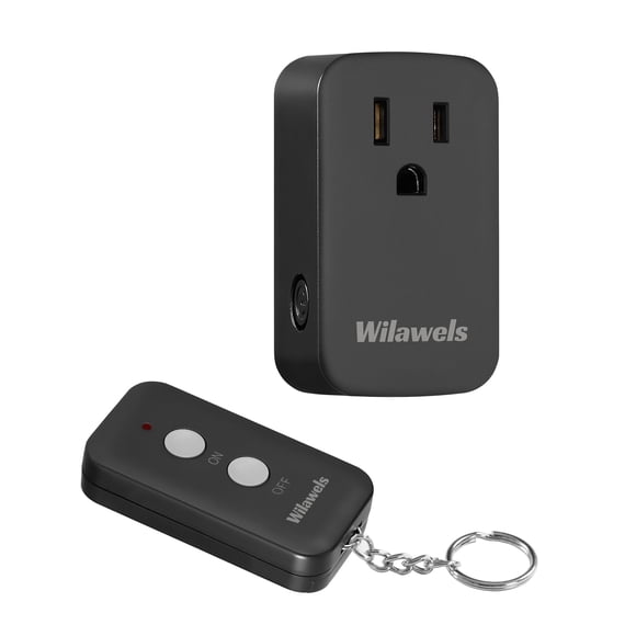 Enchufe eléctrico WILAWELS con control remoto inalámbrico, alcance de 30 m