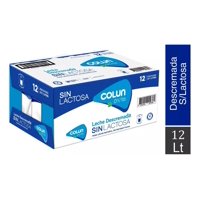 Leche Descremada Sin Lactosa 1 Lt Colun, Pack 12