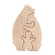 thumbnail image 2 of Adorno De Animales De Madera, Abrazo, Amor, Corazón, Figura De Animal Para Decoración De Estante De Dormitorio, Estilo A, 2 of 3