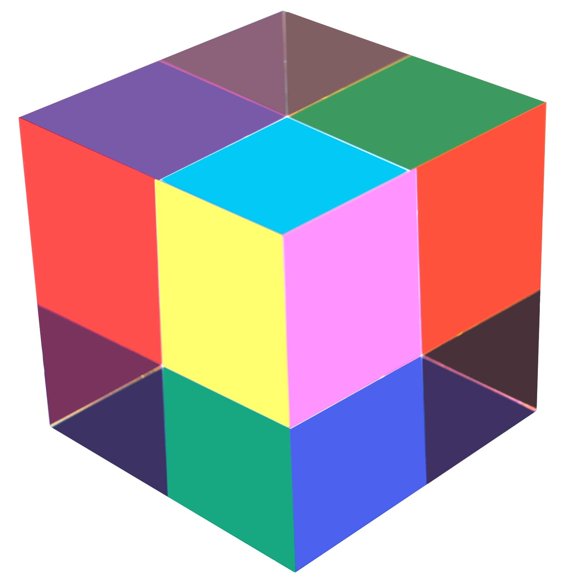 Cubo de Acrílico CMY ECBANLI 80 mm – Decoración de Prisma
