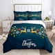 thumbnail image 2 of Chirstmas Duvet Cover Kid’s Bedroom 3D Cartoon Merry Chirstmas Twin Bedding Set Polyester Santa Claus Happy New Year Quilt Cover, 2 of 5