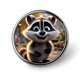 thumbnail image 1 of Mapache-Theme Round Button Badge: Premium Metal Construction, Ideal for High-End Events 2.8 cm, 1 of 6