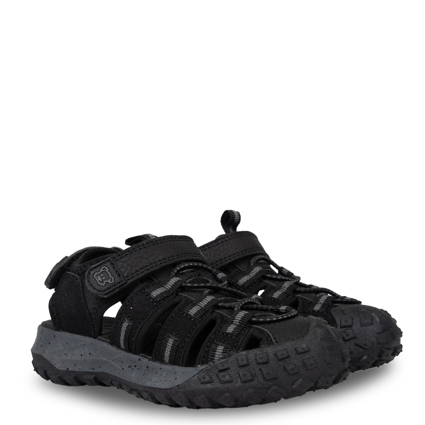 Sandalia Outdoor Niño Cerrada con Velcro Negro Pillin
