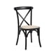 thumbnail image 1 of Silla Comedor Madera Ratán Apilable Crossback Negra, 1 of 8