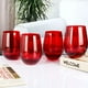 thumbnail image 3 of Set 12 Vasos Vidrio Altos Y Bajos Full Color Rojo Allegra, 3 of 3