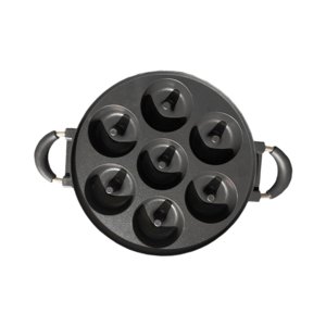 Magideal - Donut Baking Pan Mini Fabricante De Donas Pan De Huevo Freing Pan Anti -Calcio Rápido Y Fácil Mini Waffle Maker 7 Hoyos Para Bocadillos Para Fiestas D