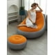 thumbnail image 2 of Sofá Tumbona Silla Inflable Reposa Pies Puff X L + Inflador Color Naranja - 212095, 2 of 3