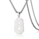 thumbnail image 1 of 1pc Stylish Stainless Steel Men's Athletes Number Pendant Necklace - Perfect for Baseball, Basketball, and Football Teams - Long Chain Necklace with Sports Number - Ideal Gift for Boys, 1 of 5