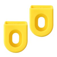 Ioensy - 2X Botas De Manivela De Bicicleta De Carretera Funda Protectora De Brazo De Manivela De Bicicleta De Envoltura De Silicona Amarillo