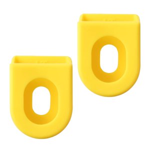 Ioensy - 2X Botas De Manivela De Bicicleta De Carretera Funda Protectora De Brazo De Manivela De Bicicleta De Envoltura De Silicona Amarillo
