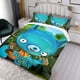 thumbnail image 3 of Hoja Tumbada Conjunto de sábanas temático, trío de piezas, cómodo y amigable con la piel, diseño único, regalo de decoración para el hogar para familiares, amigos y fans,173cm *218cm, 3 of 6