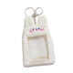 thumbnail image 1 of Funda Protectora De Felpa Con Soporte Para Llavero De Felpa Para Tarjeta De Autobús Blanca, 1 of 5