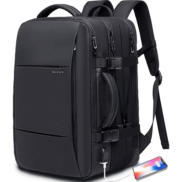 Mochila BANGE 45L para portátil de viaje expandible y resistente al agua