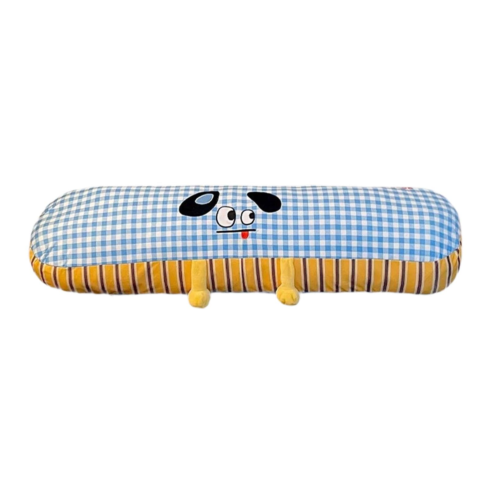 Magideal - Almohada Larga Para El Cuerpo, Cojín Largo, Divertida Y Adorable Almohada Para Silla, Manta Para Muñeca, Almohada Para Abrazar En El Dormitorio Para M Azul