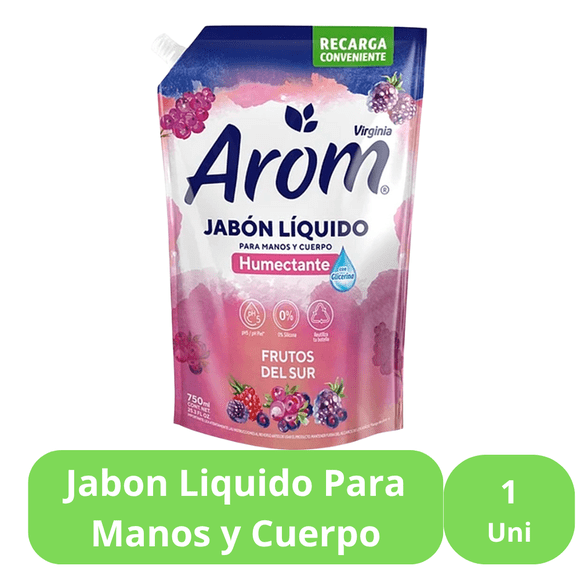 Jabon Liquido Para Manos y Cuerpo Frutos del Sur Arom 750 ml Unidad