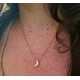 thumbnail image 3 of Cadena Colgante Luna Minimalista Chapada En Oro 18k, 3 of 3