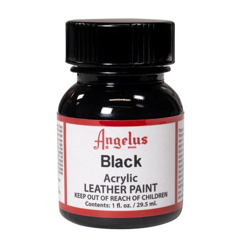 Pintura Acrílica Para Cuero Angelus Negra Flexible 30 Ml