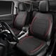 thumbnail image 2 of Funda de asiento de coche CAR PASS Universal FIT de piel ribeteada, color negro y rojo, 2 of 9
