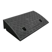 Magideal - Rampa Para Bordillo Con Superficie Antideslizante Para Vehículos Y Sillas De Ruedas Construcción Resistente De Pp Ligera Y Portátil Adecuad Negro 50X27X11Cm