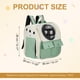 thumbnail image 2 of Uxcell 1Pcs 14.17" Mochila para Mascotas Ventilada de Tela Oxford para Perros Gatos Animales Pequeños Verde Destinada para Senderismo Camping, 2 of 7