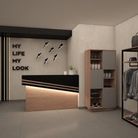 Masisa - Estante Petrohue Bosco Puertas Gris Grafito