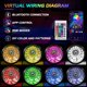 thumbnail image 3 of Luces LED de aro para llanta Nilight 44,5 cm RGB con app y control remoto, 3 of 9