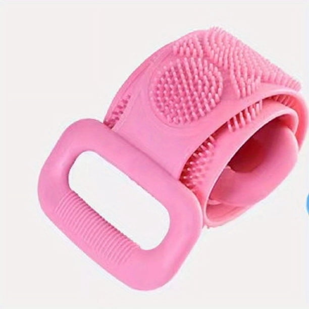 Get a Luxurious Bathing Experience with our 1pc Lengthened Silicone Bath Towel Body Brush - Perfect for Exfoliating, Hygienic Back Washing, and Easy to Clean!