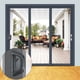 thumbnail image 4 of Juego de manijas corredizas para puertas de patio ALLYWASAI con cerradura de embutir, color negro, 4 of 7