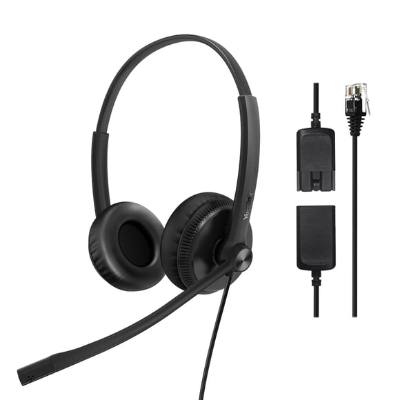 Auricular Yealink YHS34 QD a RJ9 cableado para oficina