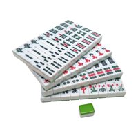 Magideal - Juego Portátil De Viaje Mahjong Para Actividades Cerebrales, Juego De Viaje, Juego De Mesa, Mini , Juego Chino De Mahjong Para Niños Y , Blanco