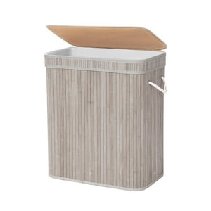 Sohogar - Cesto Plegable Para Ropa De Bambú Gris