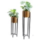 thumbnail image 2 of Set 2 maceteros con pedestal dorados, 2 of 3