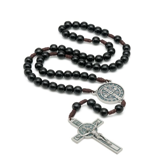 COLLAR Intercession Medalla Sagrada de San Benito (Negro)