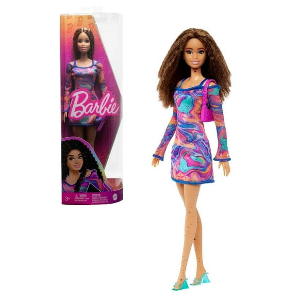 Muñeca Barbie Fashionista vestido estampado mármol | Lider