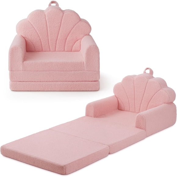Sillón Infantil Blissful Diary 2 en 1 Plegable Shell Rosa