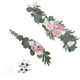 thumbnail image 1 of Flores Artificiales Swag Hecho A Mano Floral Swag Telón De Fondo Para Puerta Delantera Boda Rosa, 1 of 3