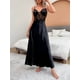 thumbnail image 3 of Sexy Lace Semi-sheer V Neck Long Line Nightdress For Women, 3 of 3