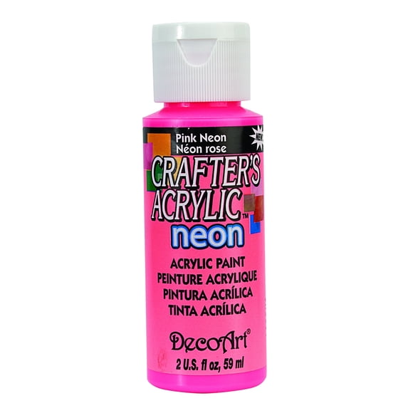 Paint DecoArt Crafter's, acrílico multiusos, 60 ml, color rosa neón