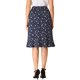 thumbnail image 3 of INSPIRE CHIC Falda Midi Floral de Cintura Alta con Línea A y Largo a la Rodilla para Mujer, Azul Oscuro M, 3 of 6