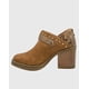 thumbnail image 2 of Botin para mujer con taco y hebilla campera Camel Danicolle, 2 of 4